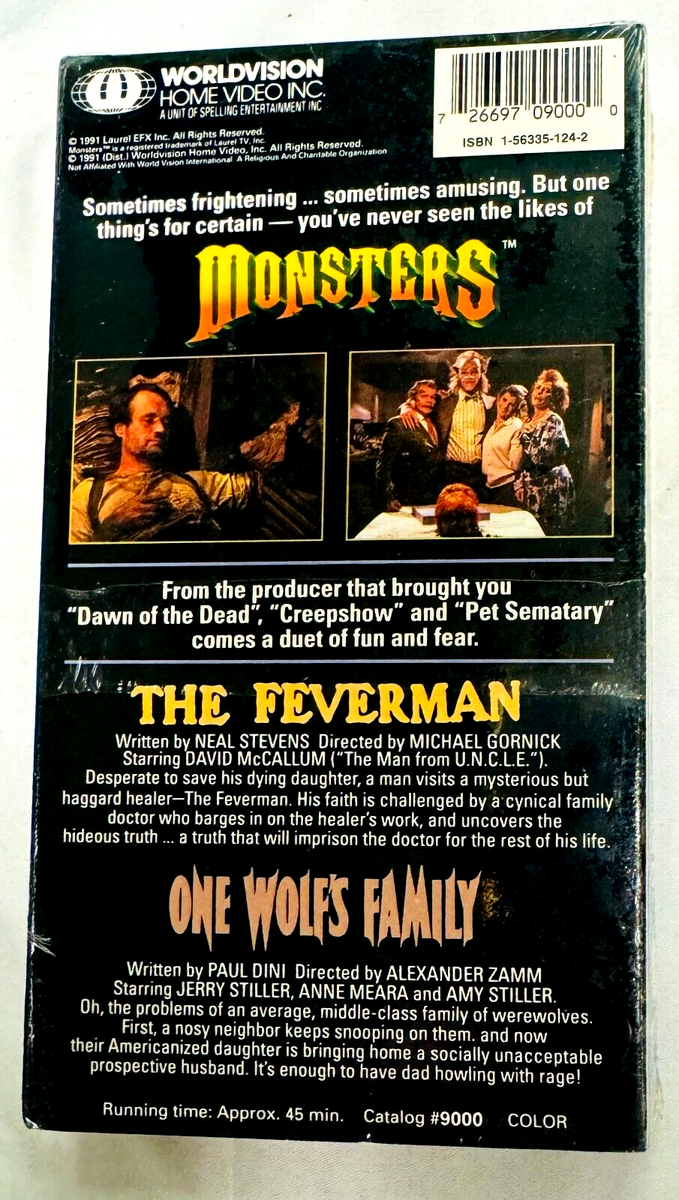 Monsters: The Feverman/One Wolfs Family (VHS)- Horror Anthology