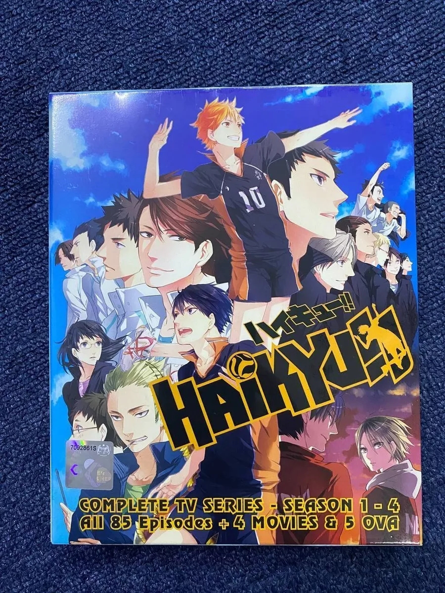 DVD Haikyu!! Season 1-4 Vol.1-85 End (English Dub) + 4 Movies + 5