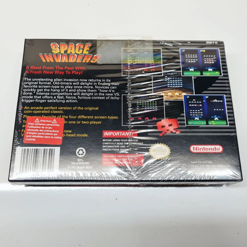 New & Sealed Space Invaders - Super Nintendo SNES - Image 2 of 4