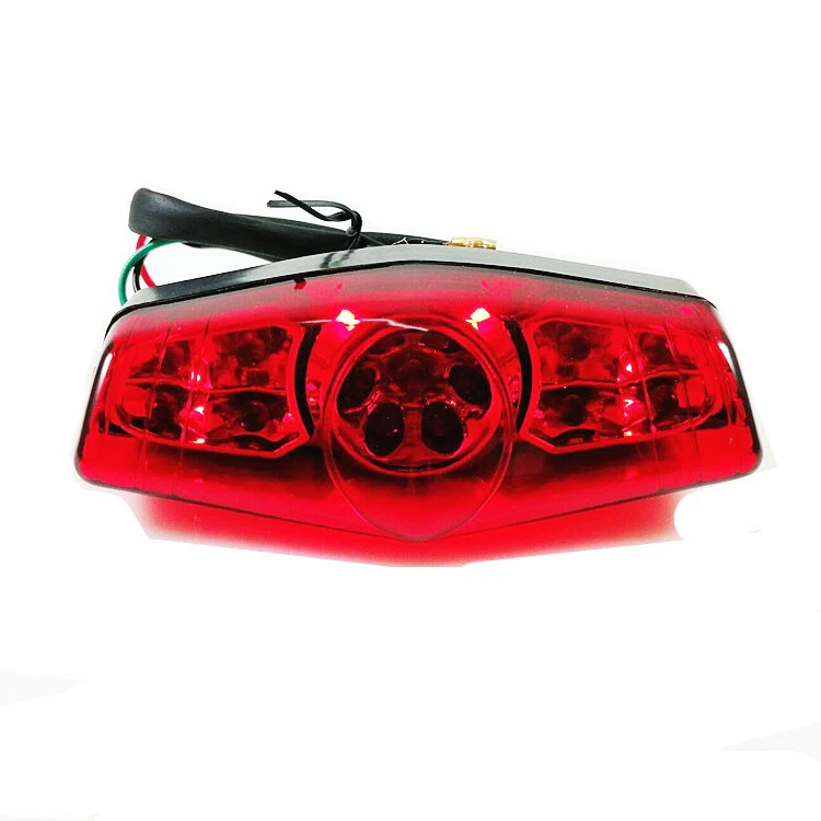 Universal LED Rear Lights Motorcycle Tail Brake Light Running Lamp Old School - Image 3 of 4