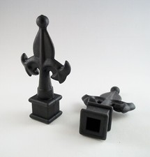 25 EACH (1/2-INCH) BLACK PLASTIC IRON FENCE FINIAL TOPS 1-70 BOY SCOUT