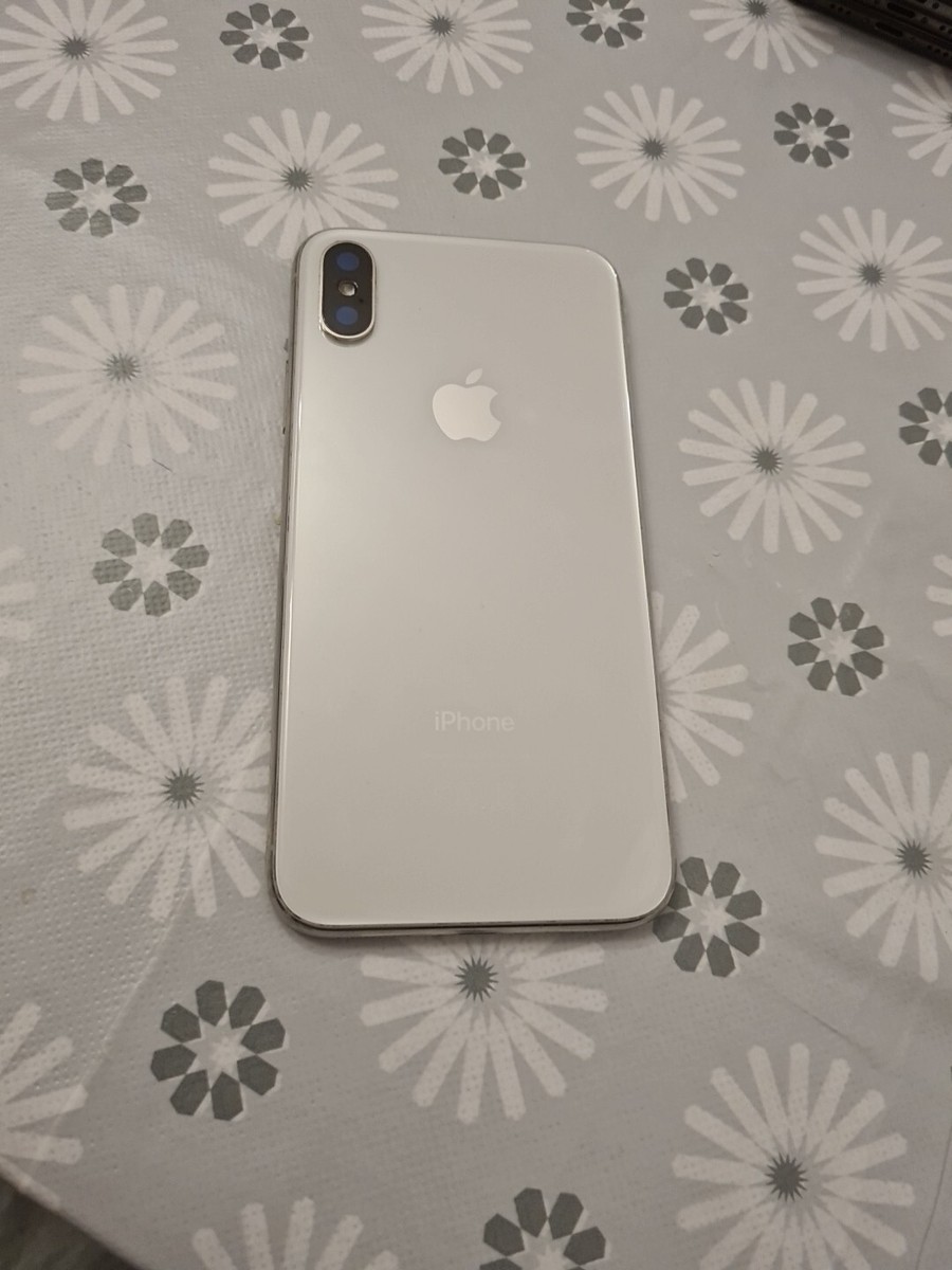APPLE IPHONE X REAR CHASSIS HOUSING WHITE ORIGINAL PARTS USED B