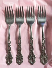 Oneida Community Chandelier Salad Fork Set of Four Stainless Steel
