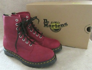 dr martens red glitter