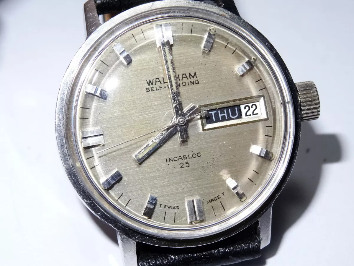 Waltham 25 jewel self winding cheap wristwatch
