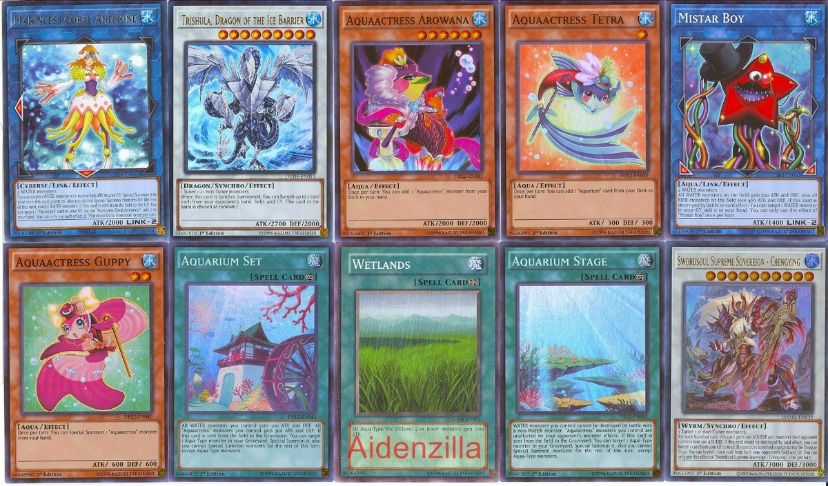 Yugioh Aquaactress Deck - Allie Chengying Mistar Boy Wetlands
