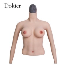 Dokier Silicone Crossdresser Breast Forms Breastplates Fake Boobs With Sleeves