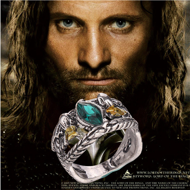 Aragorn's Ring of Barahir - Lord of the Rings Silver Fan Ring - Chronicle  Collectibles