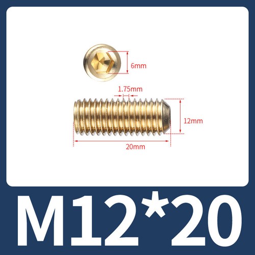 Messing Allen Gewindestifte mit Konkavkopf M2 M2.5 M3 M4 M5 M6 M8 M10 M12 - Picture 81 of 85