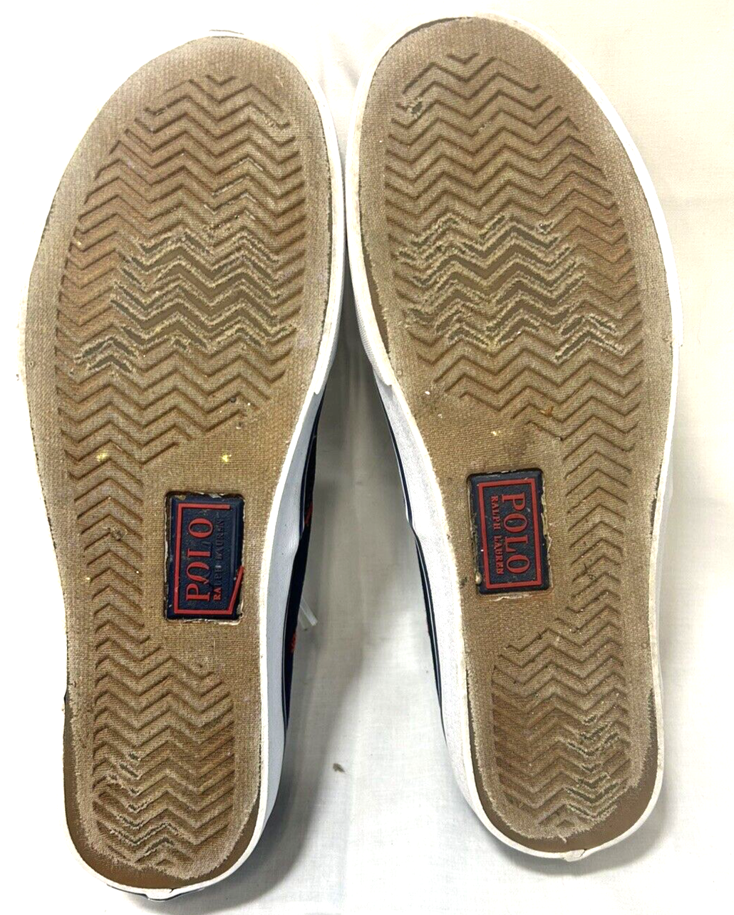 RALPH LAUREN taglia 11 scarpe uomo sneakers blu rosso POLO pony keaton basse