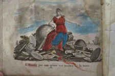 World Cultures & Peoples 1819 rare plate book w/ 26 engravings & old hand color