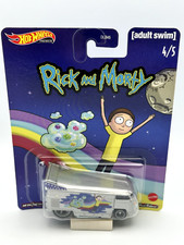 Hot Wheels Adult Swim Rick & Morty Volkswagen Drag Bus, Silver, 1:64, NIB