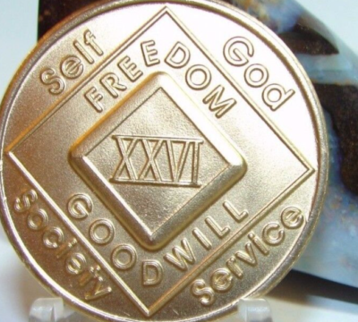 Narcotics Anonymous NA 26 Year Clean Bronze Medallion Recovery