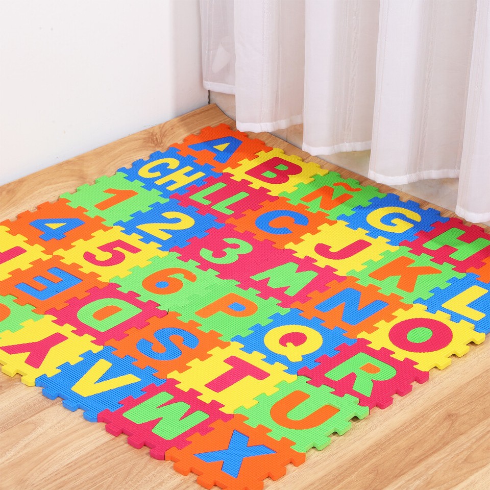 Numbers Floor Puzzle Rugs Spanish Alphabet Eva Foam Mat Toy eBay