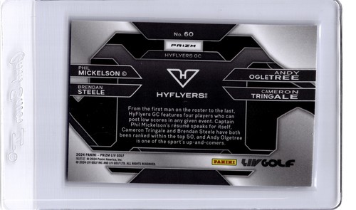 PHIL MICKELSON STEELE TRINGALE OGLETREE 2024 Panini LIV Golf QUAD silver PRIZM - Picture 2 of 2