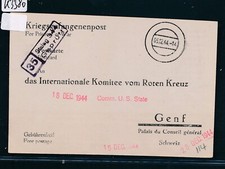 K3380) Kriegsgefangenenpost Gef.-Meldung GB/UK 1944 Stalag 4A - Stalag 344 Genf
