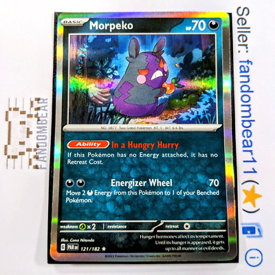 Morpeko HOLO RARE card 121/182 Scarlet & Violet Paradox Rift