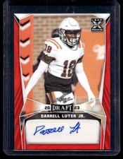 2023 Leaf Draft Red #BA-DLJ Darrell Luter Auto