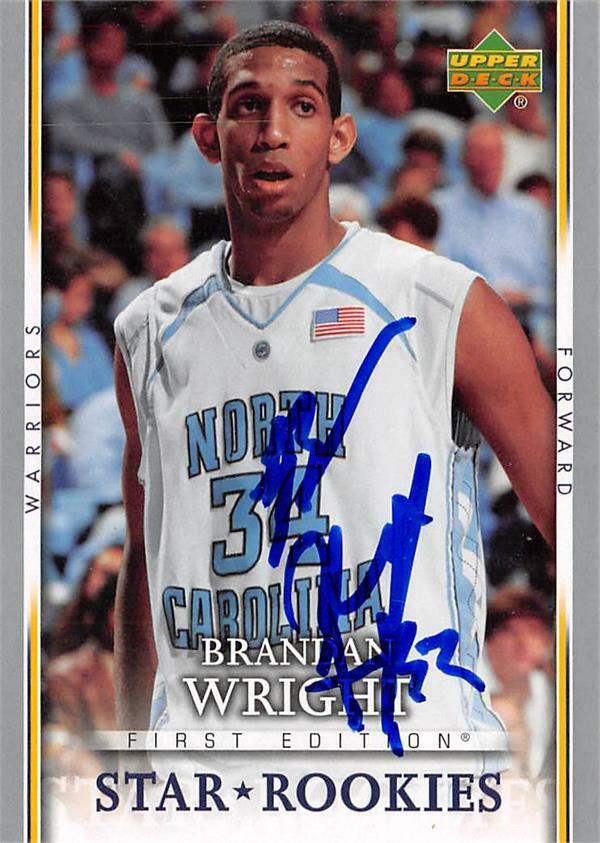 Brandon Wright autographed Basketball Card 2007 Upper Deck Star Rookie #208