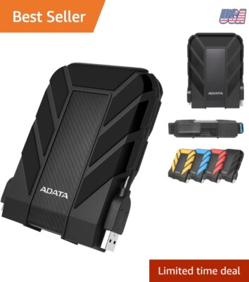 Hard Drive External Waterproof Shockproof Dustproof Rugged USB 3.1 Portable 1TB