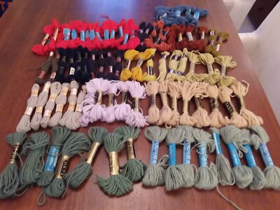 82 x Gobelin Wolle Anker, DMC, Phildar (viele Duplikate)