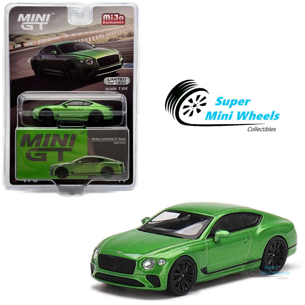 ミニカー MINI GT Bentley Continental GT Speed 473 Mini GT 1:64 Bentley Continental GT Speed 2022 Apple Green