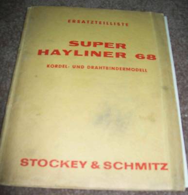 Stockey & Schmitz Super Hayliner 68 Baler ETList