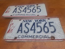 Vintage New York State Liberty License Plate  PAIR SET AS4565
