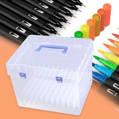 Color Paint Markers Case Organizer Carrying Storage Bin Container Multifunction