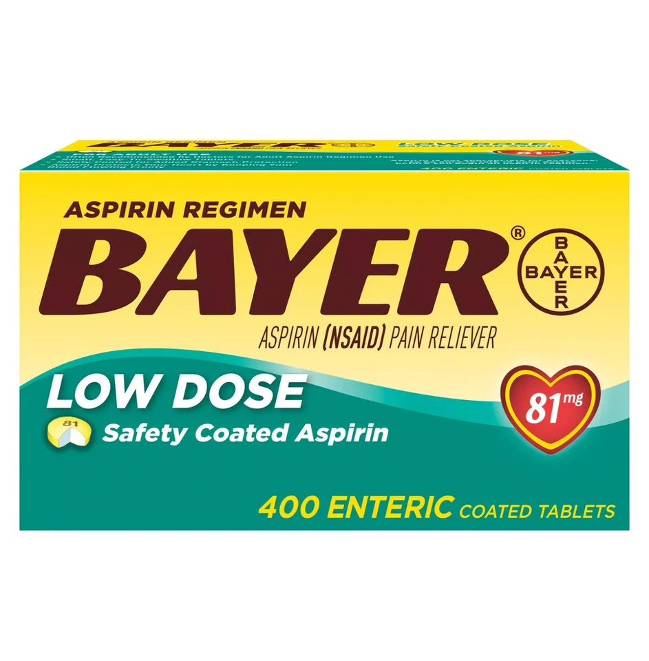 Bayer Aspirin Regimen Low Dose 81 mg. 400 Enteric Coated Tablets Foto 2 de 3
