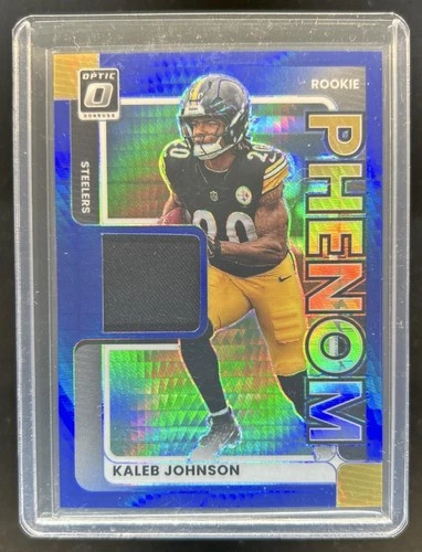 2025 Donruss Optic Kaleb Johnson Blue Hyper (RAW)