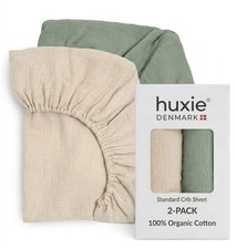 Crib Sheets   Organic Cotton Muslin Fitted Crib Sheet   Standard Size for Bab...