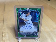 2025 Bowman Draft Nick Becker Chrome Auto Green Lava Refractor 1st #/99 Mariners