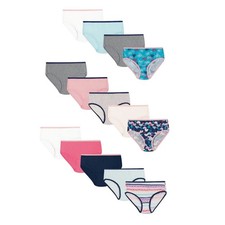 Hanes Girls Size 8 Hipster Underwear Briefs  14 Pack Tagless Cotton Multicolor