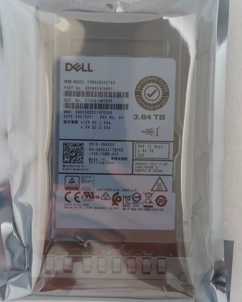 Dell N85XX Toshiba 3.84TB 2.5'' SAS Internal SSD (KPM5XRUG3T84