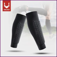 Leg Sleeves Shin Guards Shockproof Honeycomb Nylon Support Sock Shin