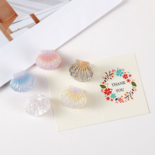 Seashell Resin 5pc Hair Clip Set Beach Style Cute Barrettes Gift Box