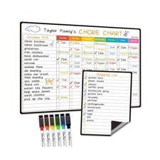 Magnetic Dry Erase Chore Chart - 14.5"x11" Chore Chart for Kids, Teens and Ad...