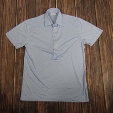 Collars  Co. Polo Shirt Mens Small Light Blue Dress Collar 100 Polyester