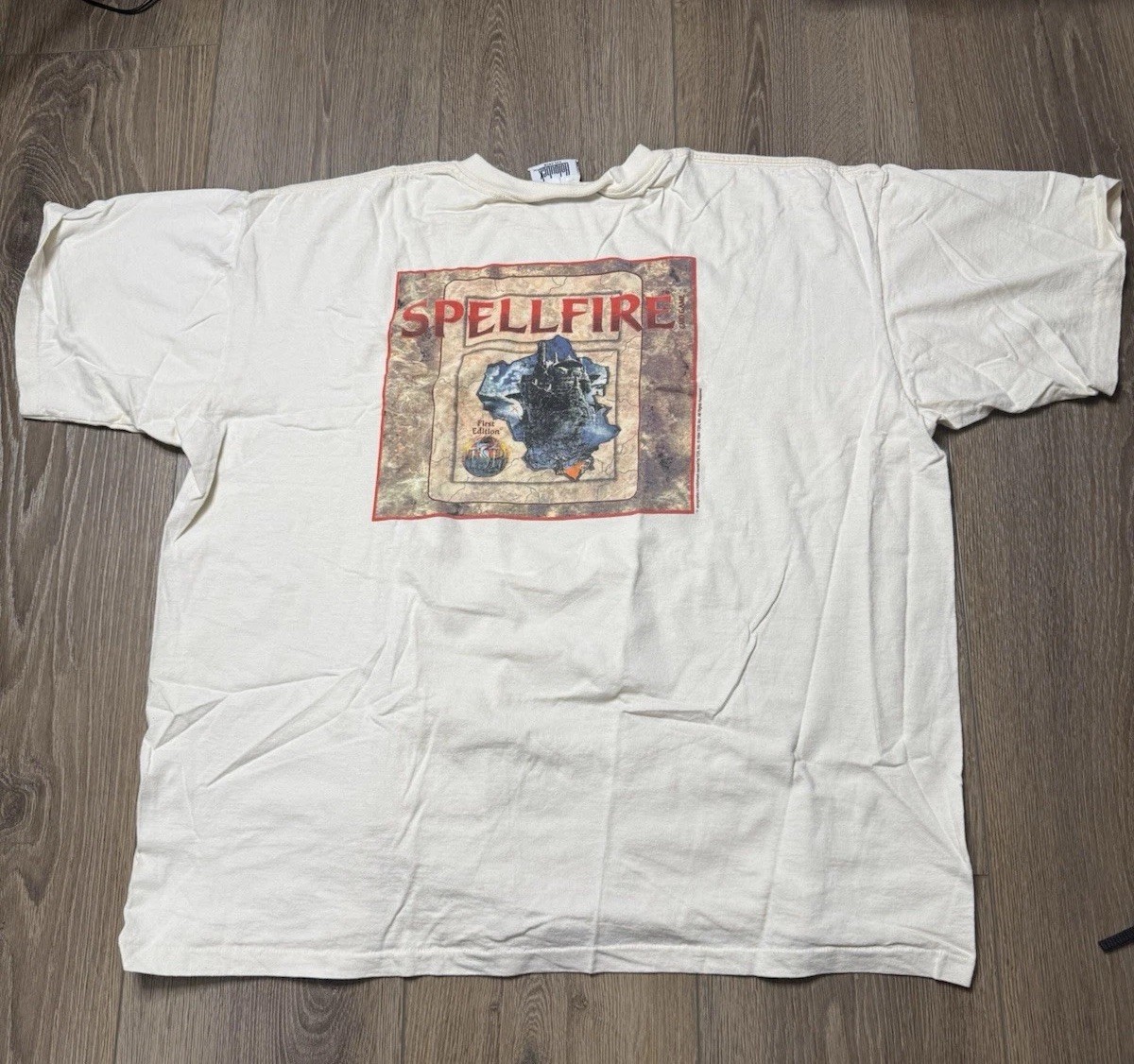 VTG Spellfire Entrapment Net 1994 Dungeons & Dragons T-Shirt Mens 2XL Fantasy