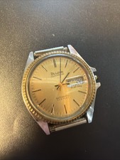 BO60 VTG Mens Automatic 33ft Bulova Oceanographer Watch No Crown As Is Repair**