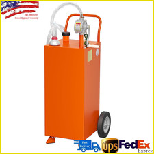 30-Gallon Heavy-Duty Fuel Caddy with Manual Pump Gas Diesel Transfer Tank NEW