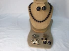 Vintage Costume Jewelry Lot In Black