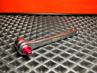 KS Tools Bremsen Entlüftungsschlüssel extra kurz 11 mm rot