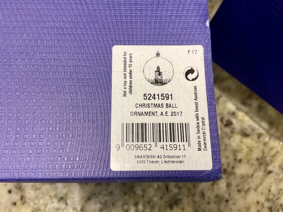 SWAROVSKI 2017 Christmas Ball Ornament 5241591 - Image 4 of 4