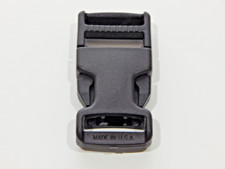 GSI SR USA Black 1" Side Release Buckle Female Fixed Male Adj USA Made NOS