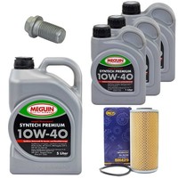 MotoröL Filter Set SAE 10W-40 Meguin 8 Liter + Schraube FüR Mercedes S-Klasse