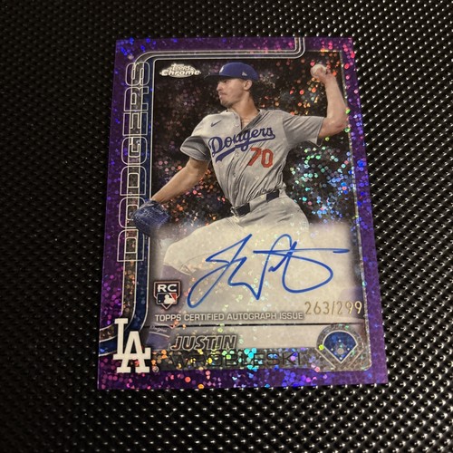 Justin Wrobleski [Purple Speckle Refractor] #RA-JWR 2025 Topps Chrome Rookie Autograph card