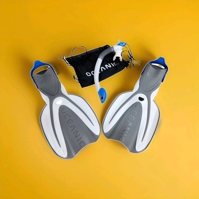 Oceanic Snorkeling Set | Adjustable Adult Fins & Snorkel & Mesh Bag | S/M | 148