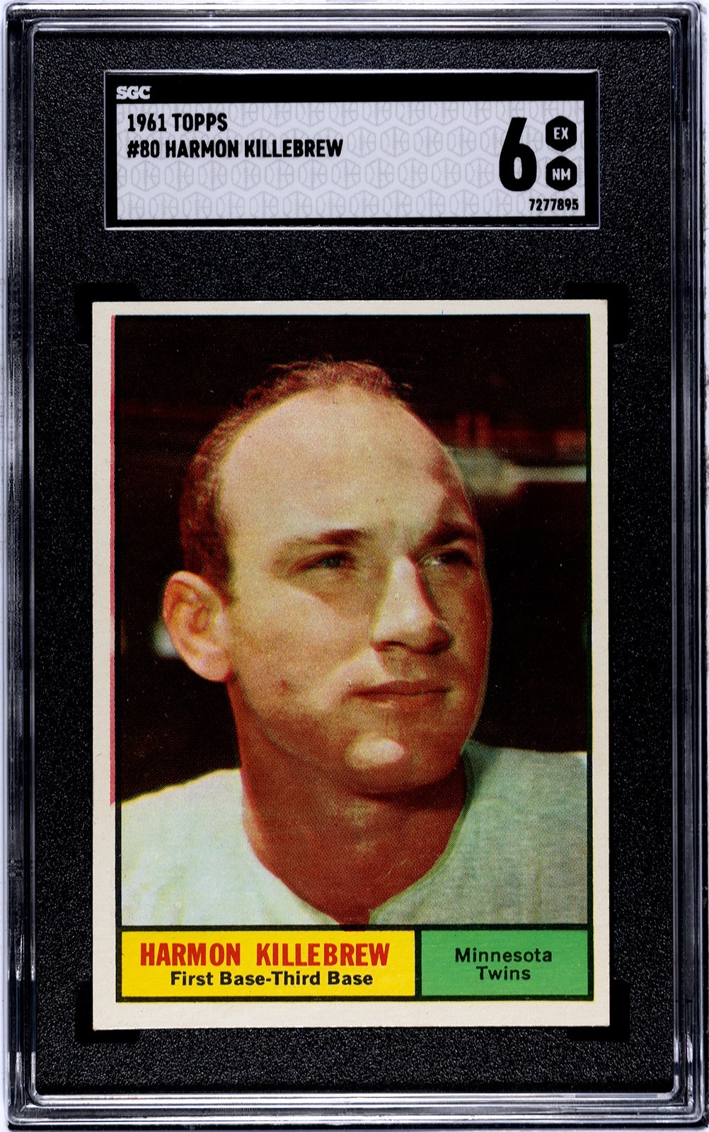 1961 TOPPS  #80 HARMON KILLEBREW  SGC 6